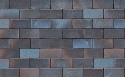 Тротуарная клинкерная брусчатка ABC Wismar blau-braun-bunt, 200х100х45 мм