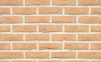 Кирпич облицовочный ручной формовки TERCA BRUGSE STROBLOEM (65mm Andante Golden Buff), 215*102*65 мм