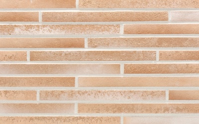 Клинкерная фасадная плитка Stroeher Stiltreu 454 creme-weiss рельефная, 490*40*14 мм