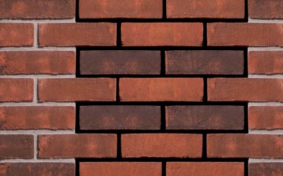 Фасадная керамическая плитка ENGELS Old English Red, 215*22-25*65 мм