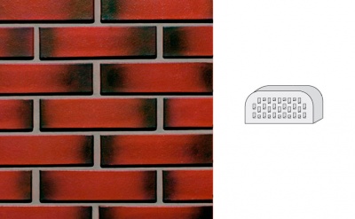 Кирпич клинкерный пустотелый LHL Klinkier i AKA (CRH) ETNA фасонный QW2, 250*120*65 мм