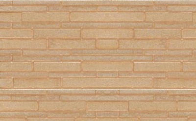 Клинкерная фасадная плитка Stroher Zeitlos 355 sandschmelz рельефная, 400*71*14 мм