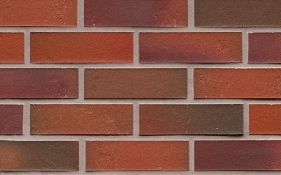 Фасадная плитка ручной формовки Feldhaus Klinker R714 Accudo carmesi bluastro, 240*71*14 мм