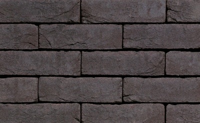 Кирпич облицовочный ручной формовки Terca Agora Grafietzwart, 210*45-50*65 мм