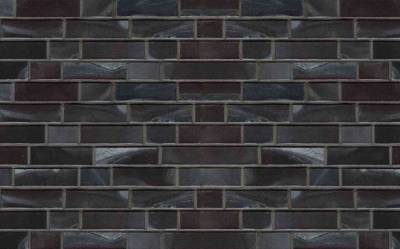 Клинкерная фасадная плитка ABC Schuttorf R 8954 Schwarz-blau-bunt geflammt Kohlebrand гладкая NF14, 240*71*14 мм