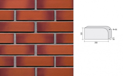 Кирпич клинкерный полнотелый LHL Klinkier i AKA (CRH) KALAHARI TON фасонный QW1, 250*120*65 мм
