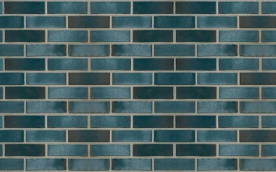 Кирпич клинкерный пустотелый ABC 8954 Hamburg schwarz-blau-bunt-geflammt Kohlerbrand гладкий, 240*52*71 мм