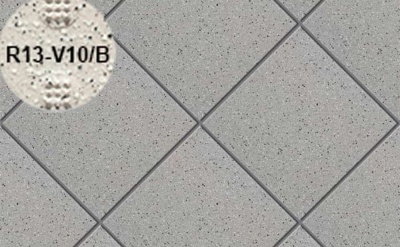Плитка напольная для промышленных помещений Stroeher Secuton ТS60 grau (R13-V10/B), 196*196*10 мм