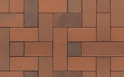 Клинкерная тротуарная брусчатка ригельная ABC Recker-bunt, 200х78х52 мм