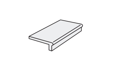 Клинкерная ступень фигурный угол Stroeher Keraplatte Roccia 840 grigio, 240x115х52x10 мм
