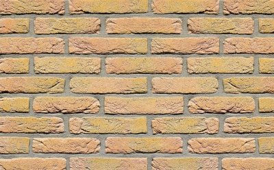Кирпич облицовочный ручной формовки Terca Geel Donker Genuanceerd Zilverzand, 210*100*50 мм