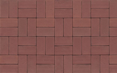 Тротуарная клинкерная брусчатка Muhr №03 Naturrot, 240*55*71 мм