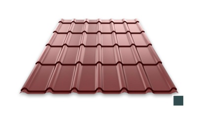 Металлочерепица Ruukki Decorrey Grand, цвет RR23 темно-серый