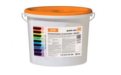 Силиконовая штукатурка quick-mix SHK Шуба 1,5 мм белая, 25 кг