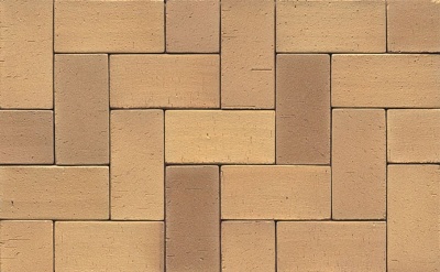 Тротуарная клинкерная брусчатка Muhr №06 Hellbraun-bunt, 200*100*52 мм