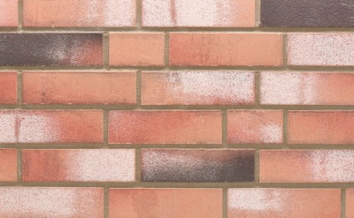 Клинкерная фасадная плитка Stroeher Kontur WS 493 hellrot-bunt рельефная, 240*71*12 мм