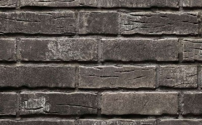 Клинкерная фасадная плитка Stroeher Steinlinge 375 platingrau рельефная NF14, 240*71*14 мм