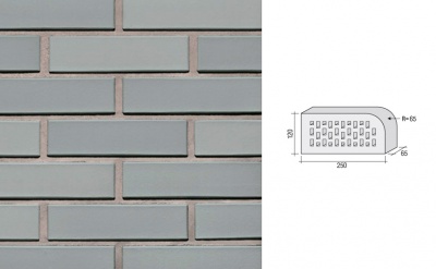 Кирпич клинкерный пустотелый LHL Klinkier i AKA (CRH) SYRIUSZ CIENIOWANY фасонный QW1, 250*120*65 мм