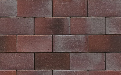Тротуарная клинкерная брусчатка Muhr №10 Violettblau geflammt, 220*105*52 мм