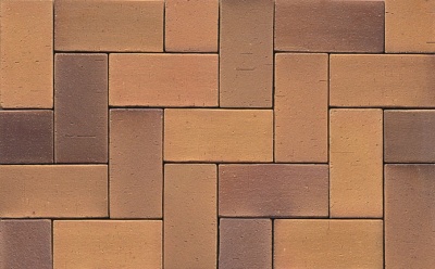 Тротуарная клинкерная брусчатка Muhr №08S Lachsrot spezial, 200*100*52 мм