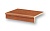 Клинкерная ступень фигурный угол Stroeher Keraplatte Roccia 841 rosso, 294x115x52x10 мм