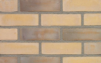 Кирпич облицовочный ручной формовки Terca Geel Zwart Genuanceerd (65mm STAMFORD WEATHERED BUFF), 215*102*65 мм