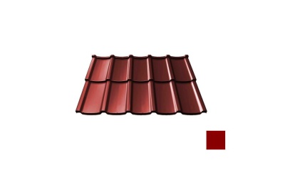 Металлочерепица Ruukki Scandic, Polyester Matt цвет RR29 красный